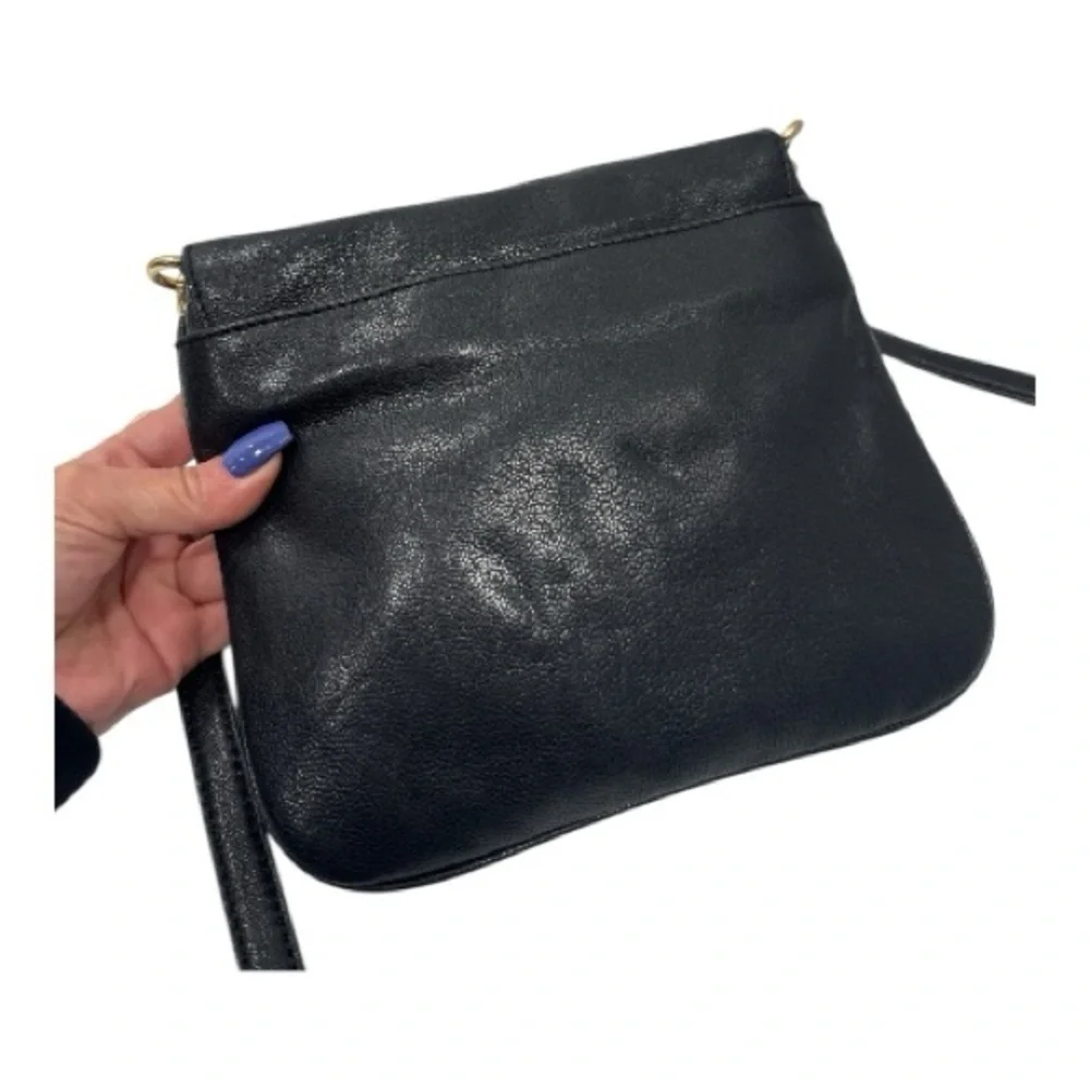 Michael Kors Berkley TopHandle Leather CrossBody Bag Purse Black